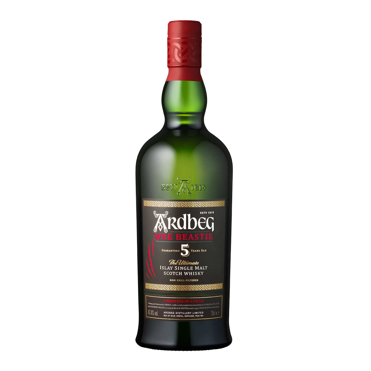Whisky Ardbeg Wee Beastie single malt tourbé 47.4%