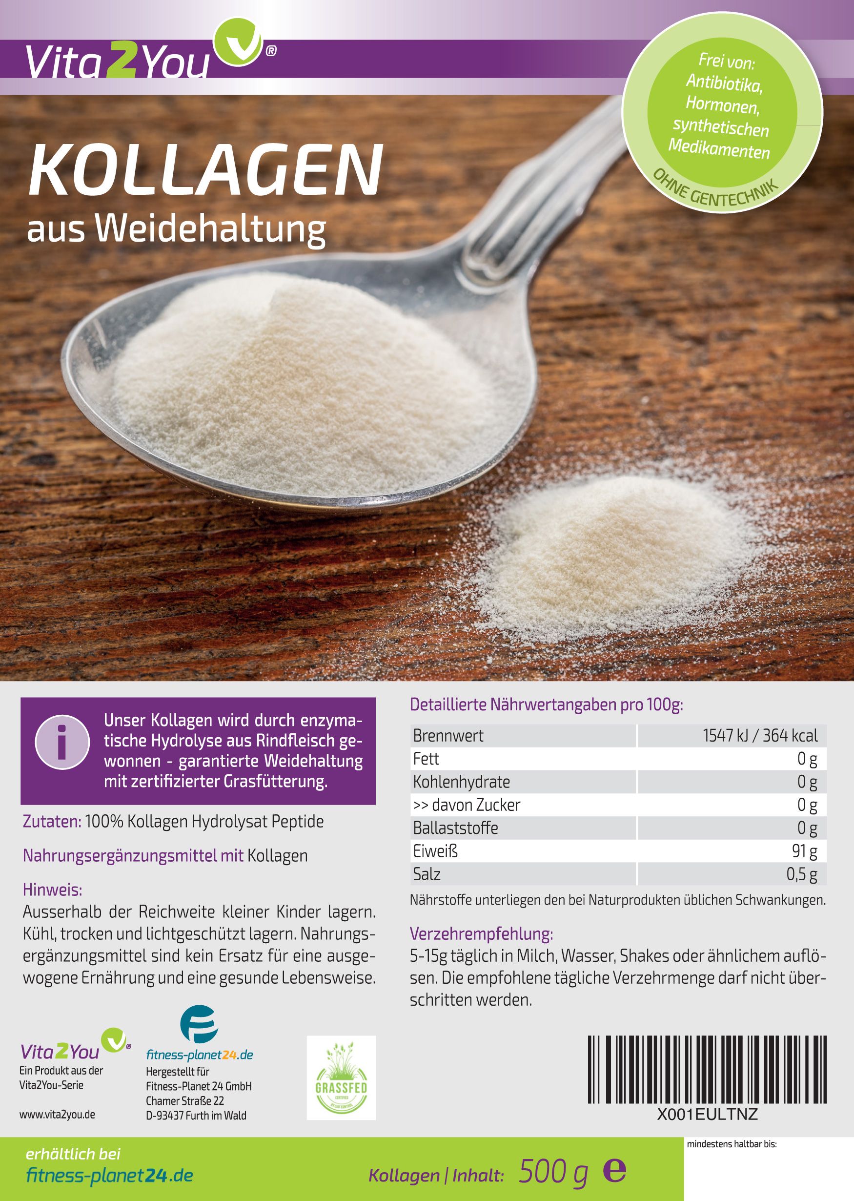 Vita2You Collagen Pulver Weidehaltung