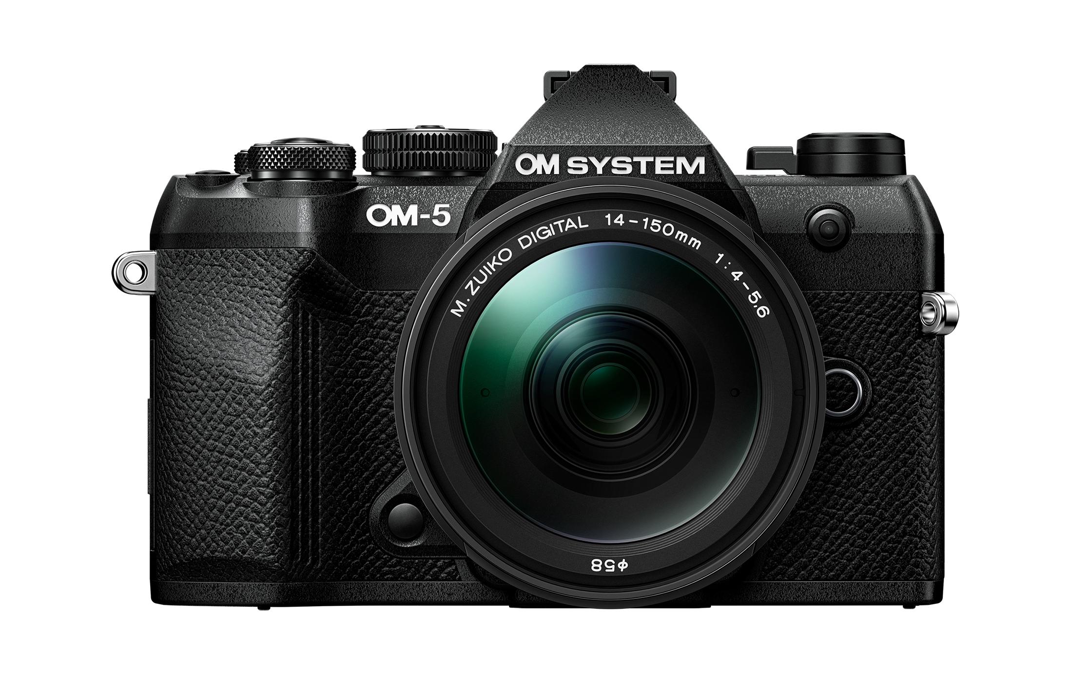 Fotokamera OM-5 II M.Zuiko Digital 14-150mm Kit Schwarz<br>Ultrakompakte, leichte spiegellose Kamera mit Objektiv