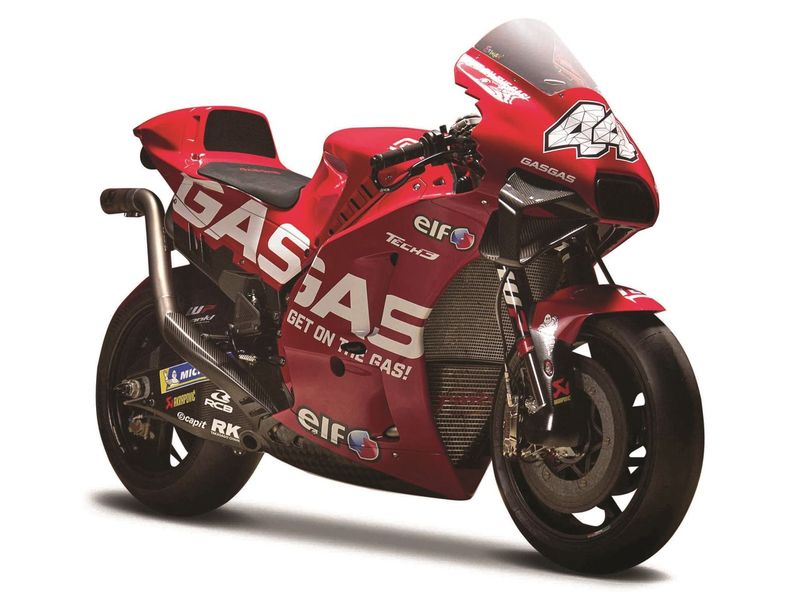 Maisto Motorrad MotoGP GasGas #44 Espargaro 2023 1:18 Sammlermodell im Massstab 1:18