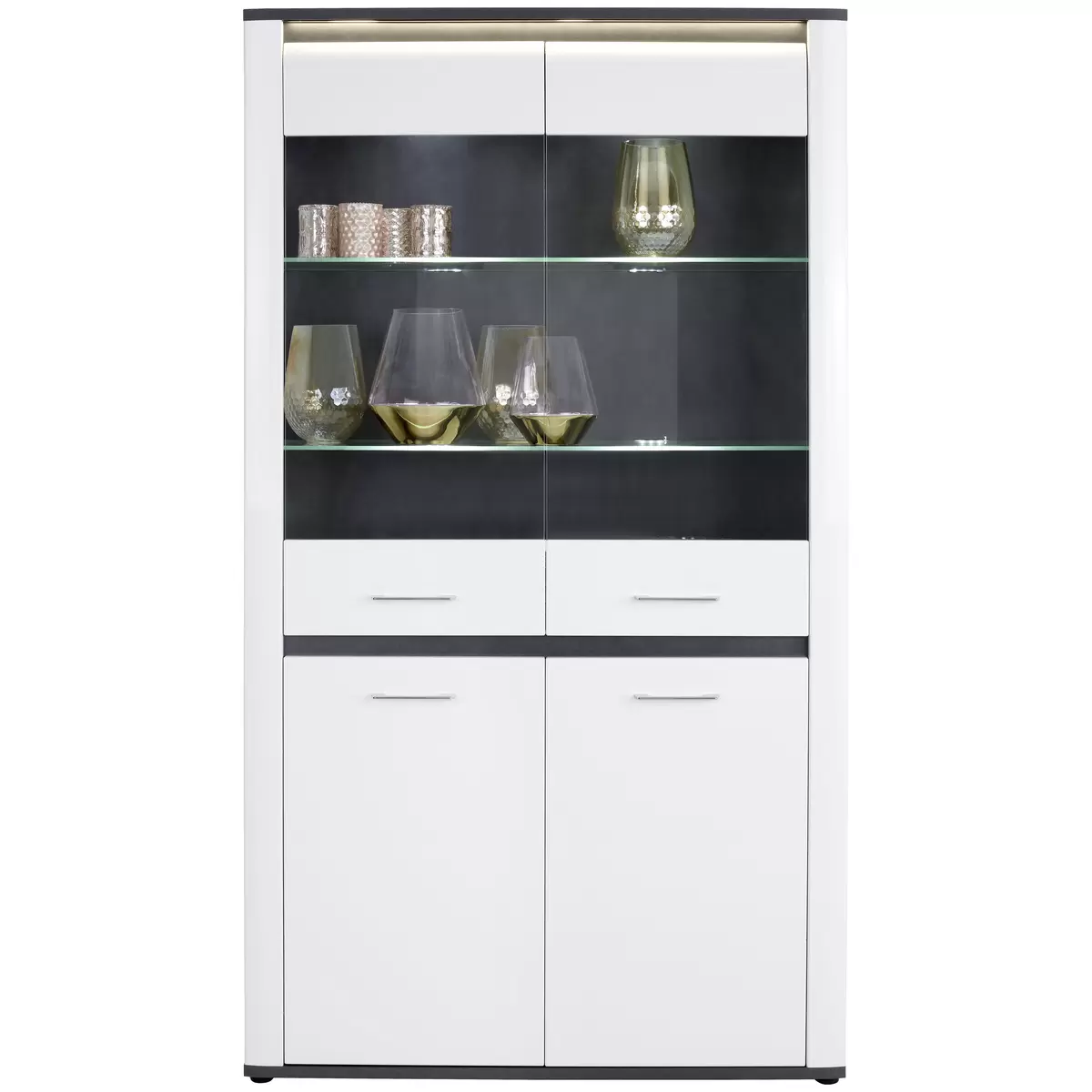Vitrine Alassio weiss,grau