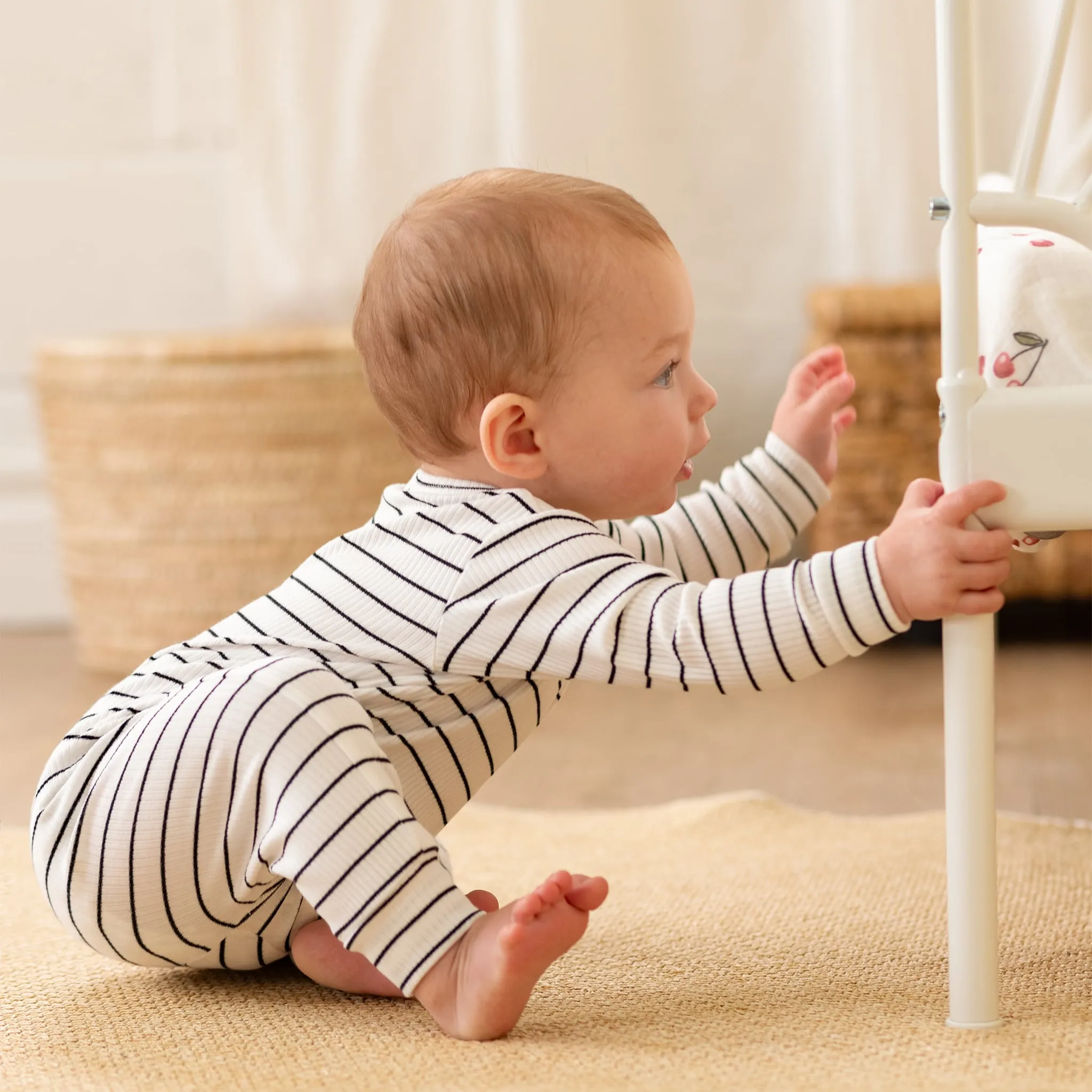 Firsts par Petit Lem Pyjama Rayé Cerises 0-12mois