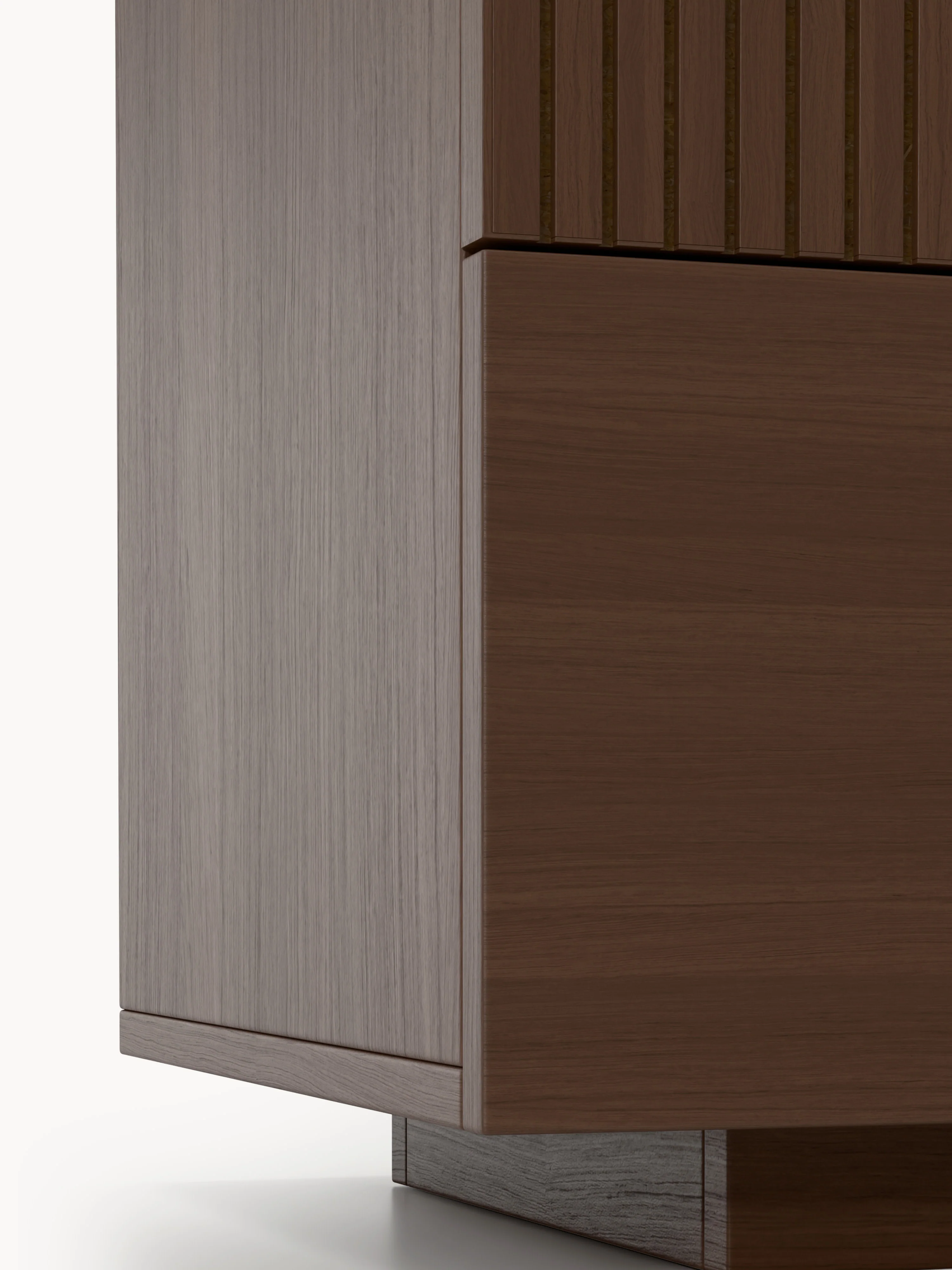 Houten compacte kledingkast Sato