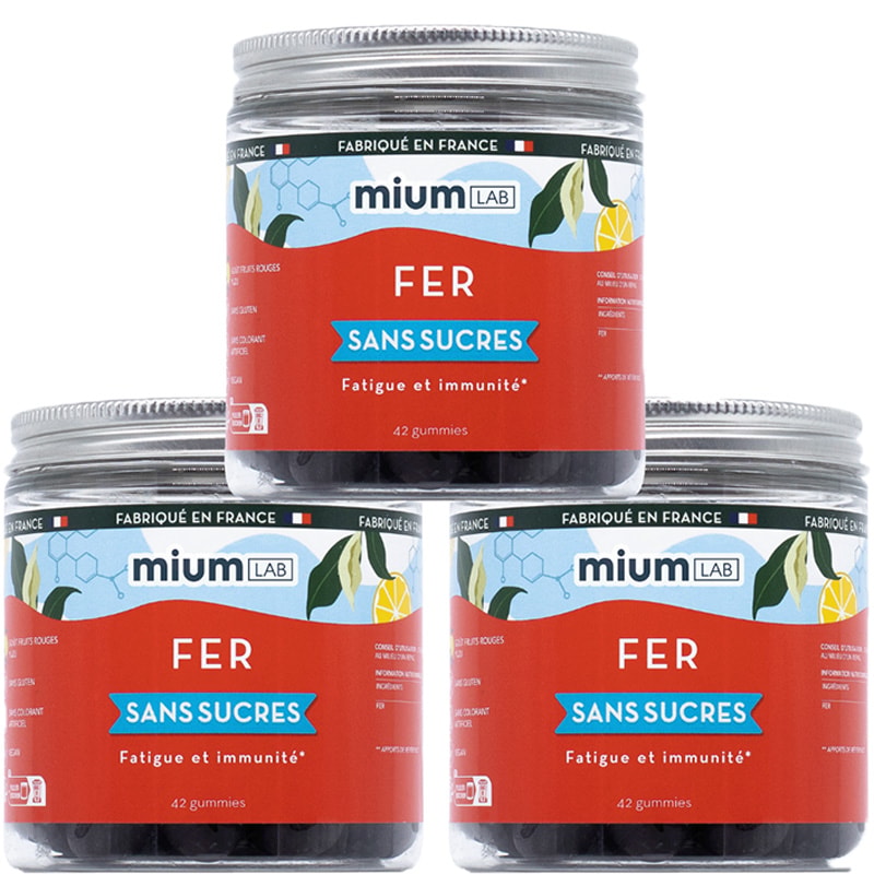 Cure gummies fer - Fatigue & immunité - Fruits rouges & yuzu - Sans sucres - 2 mois