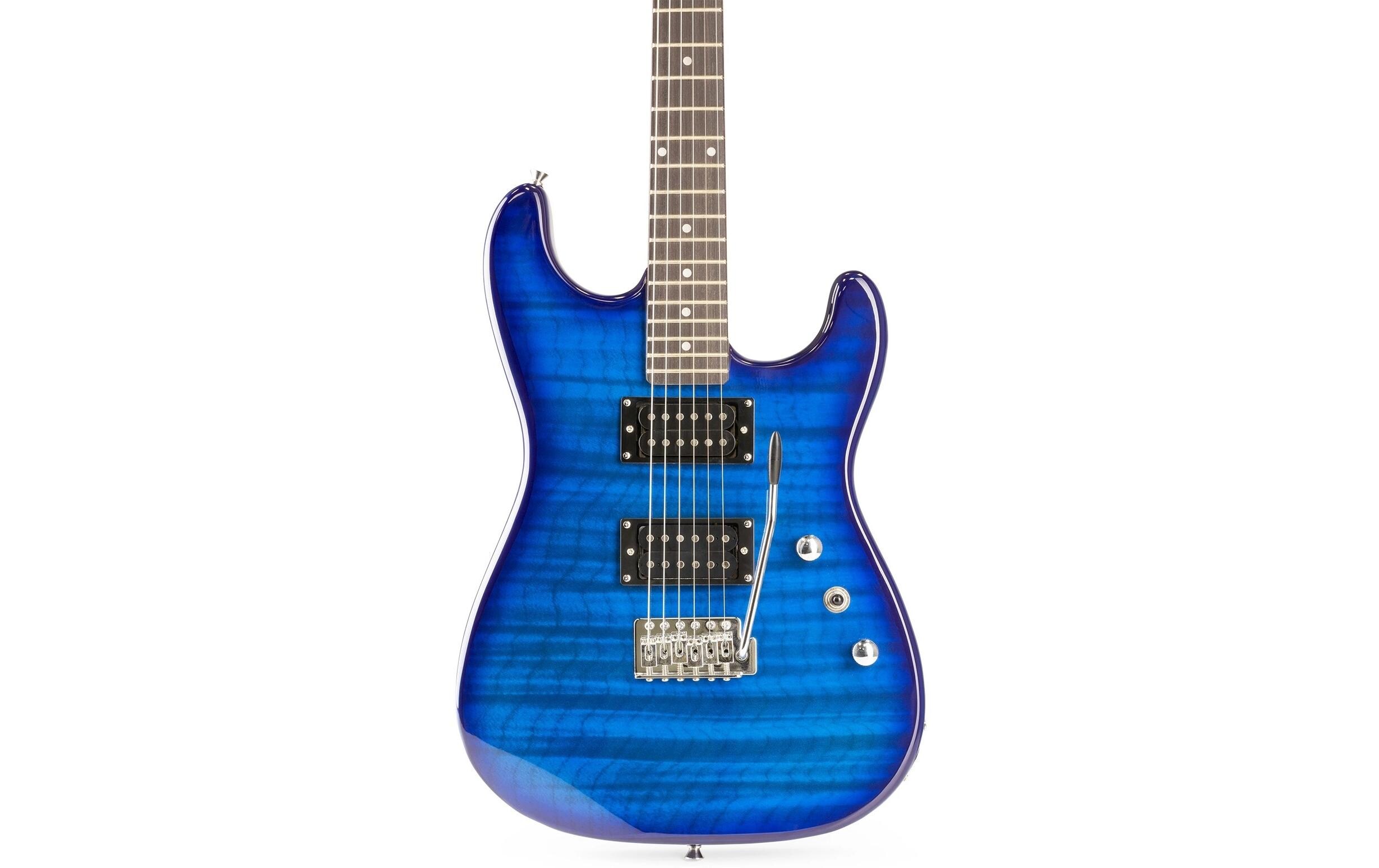 E-Gitarre GigKit Quilted Style Blau<br>E-Gitarre mit Zubehör