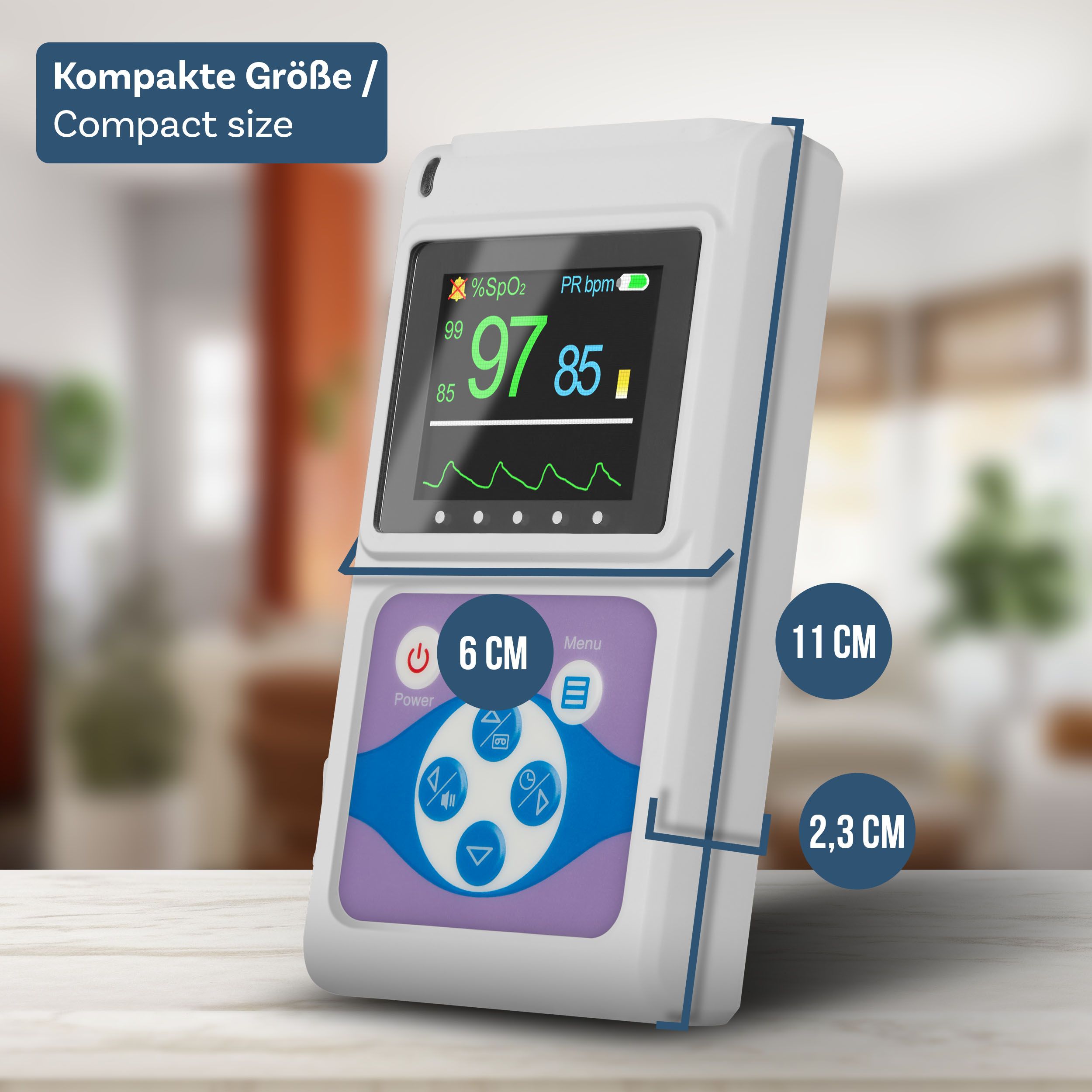 Pulox PO-650B Baby Fingerpulsoximeter mit externem Sensor