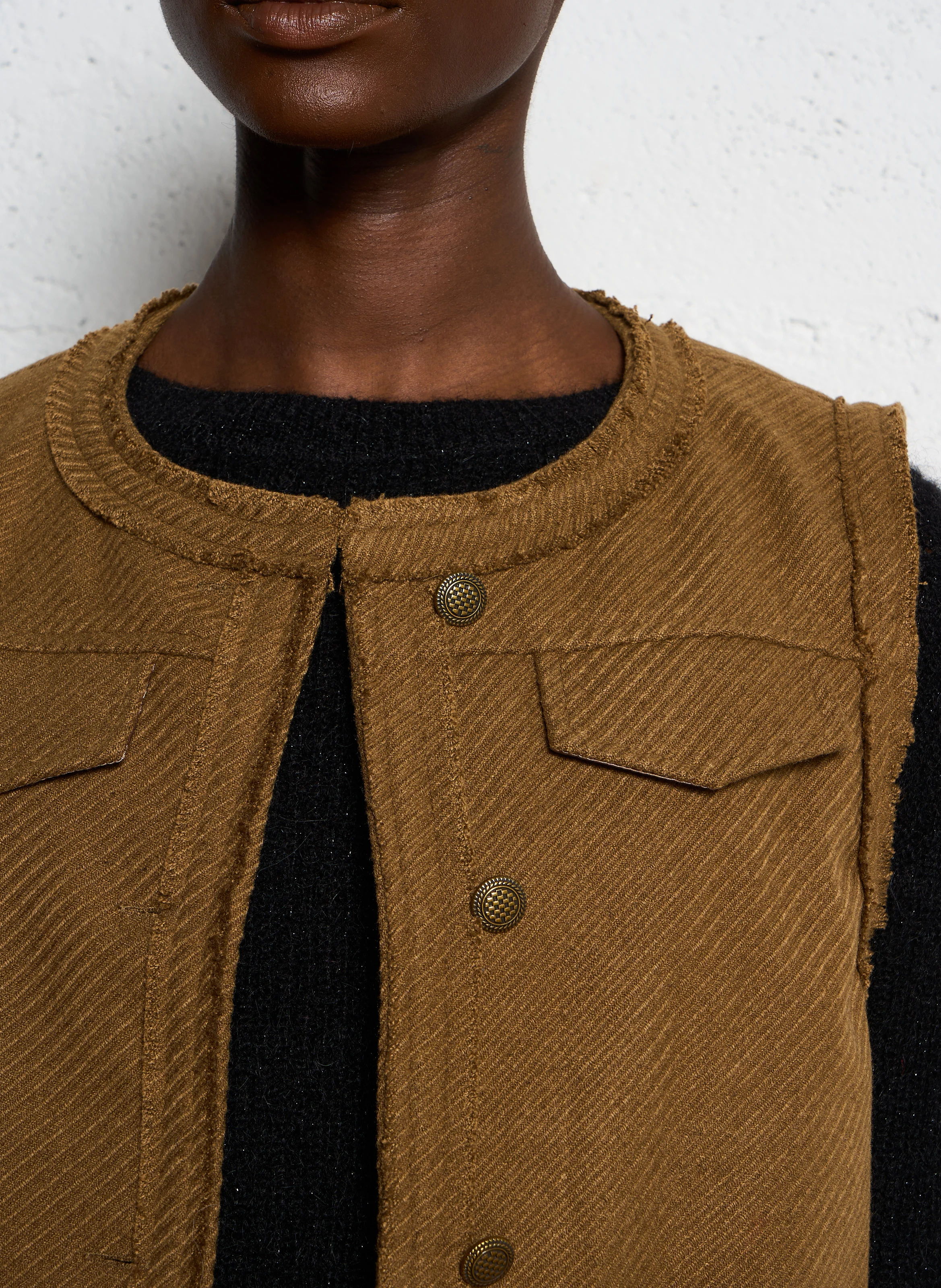 Gilet droit | Marron