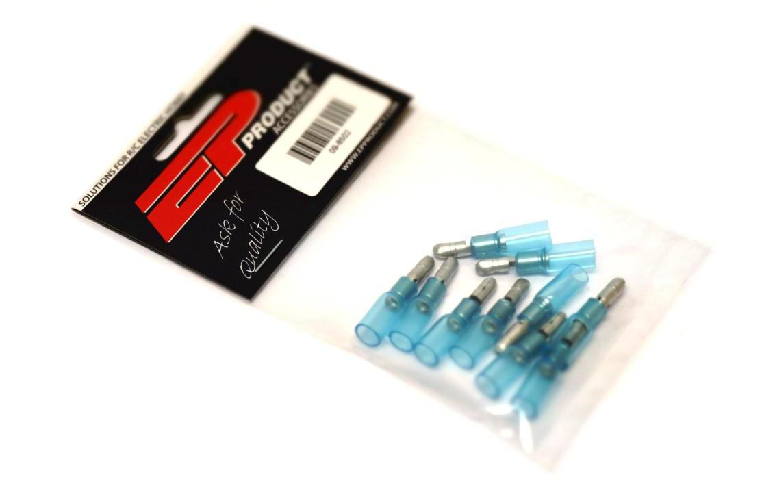 Rundstecker WP 4 mm, männlich, Blau, 10 Stk.Rundstecker 1.5 bis 2.5 mm² (16-14 AWG)