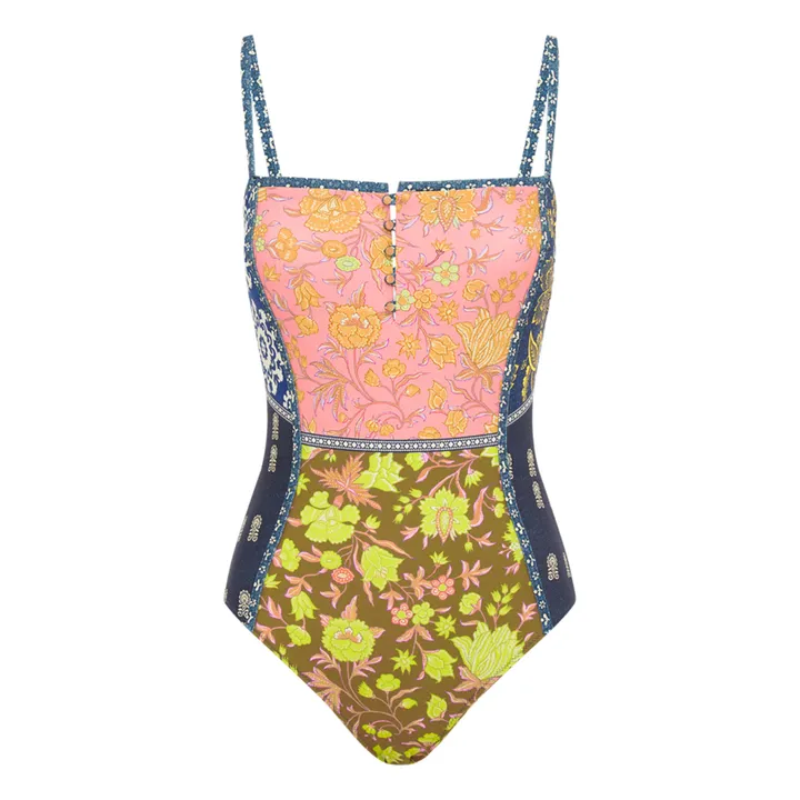 Boteh Maillot 1 Pièce Florimonde Patchwork | Orange