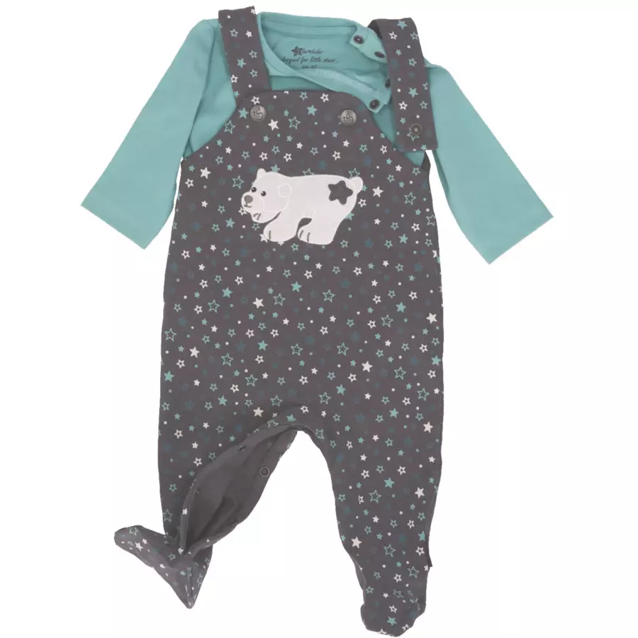 Sterntaler Strampler-Set Jersey Elia eisengrau
