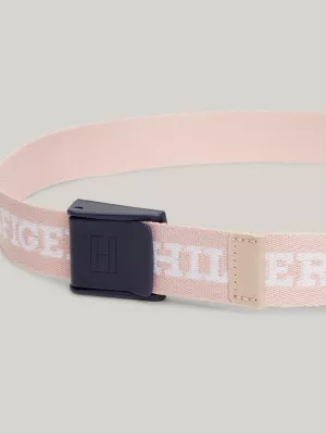 Cinto infantil essencial Hilfiger Monotype com logo em tecido.