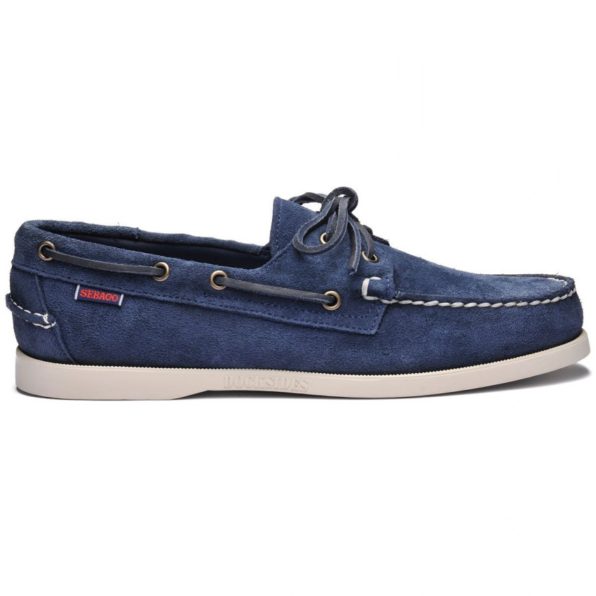 DOCKSIDES SUEDE Blue Navy-Chaussures bateau pour homme en suede marine Portland