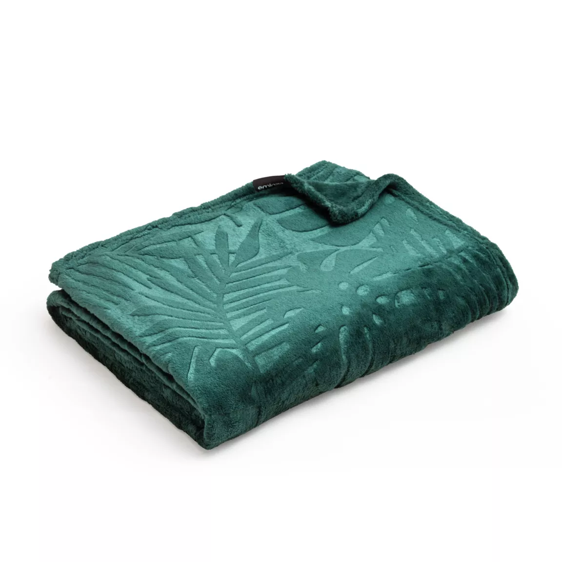 Plaid doux flanelle (125 x 150 cm) Flore Vert