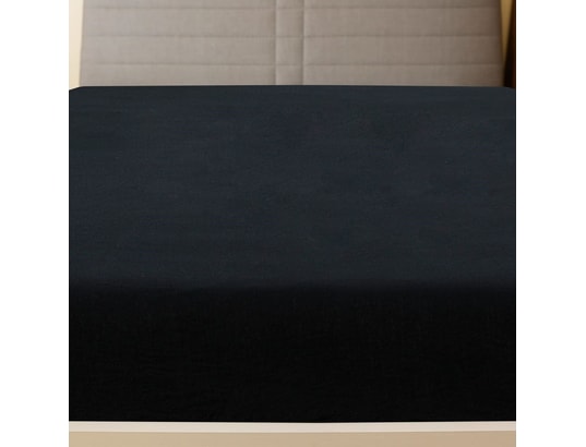 VIDAXL - Couvre-lit Drap-housse jersey noir 140x200 cm coton