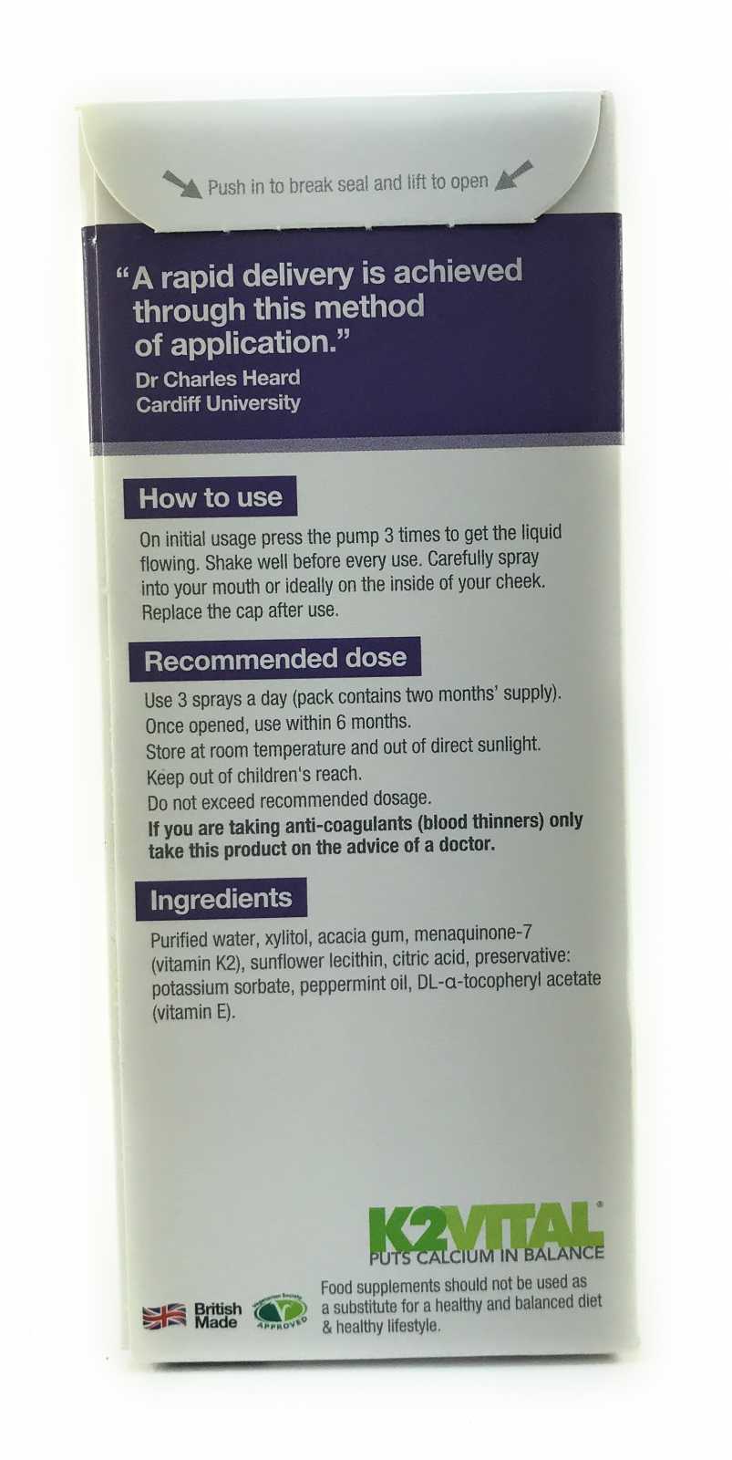 Spray Oral de Vitamina K2 Better You 25 ml