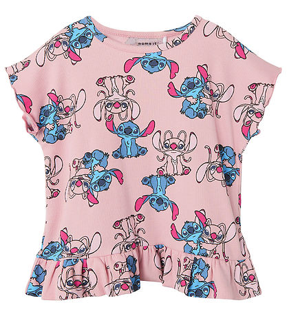 Name It T-Shirt - NmfAsbina - Stitch - Cameo Pink