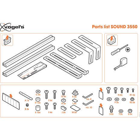 SOUND 3550 Universalbeslag til soundbar