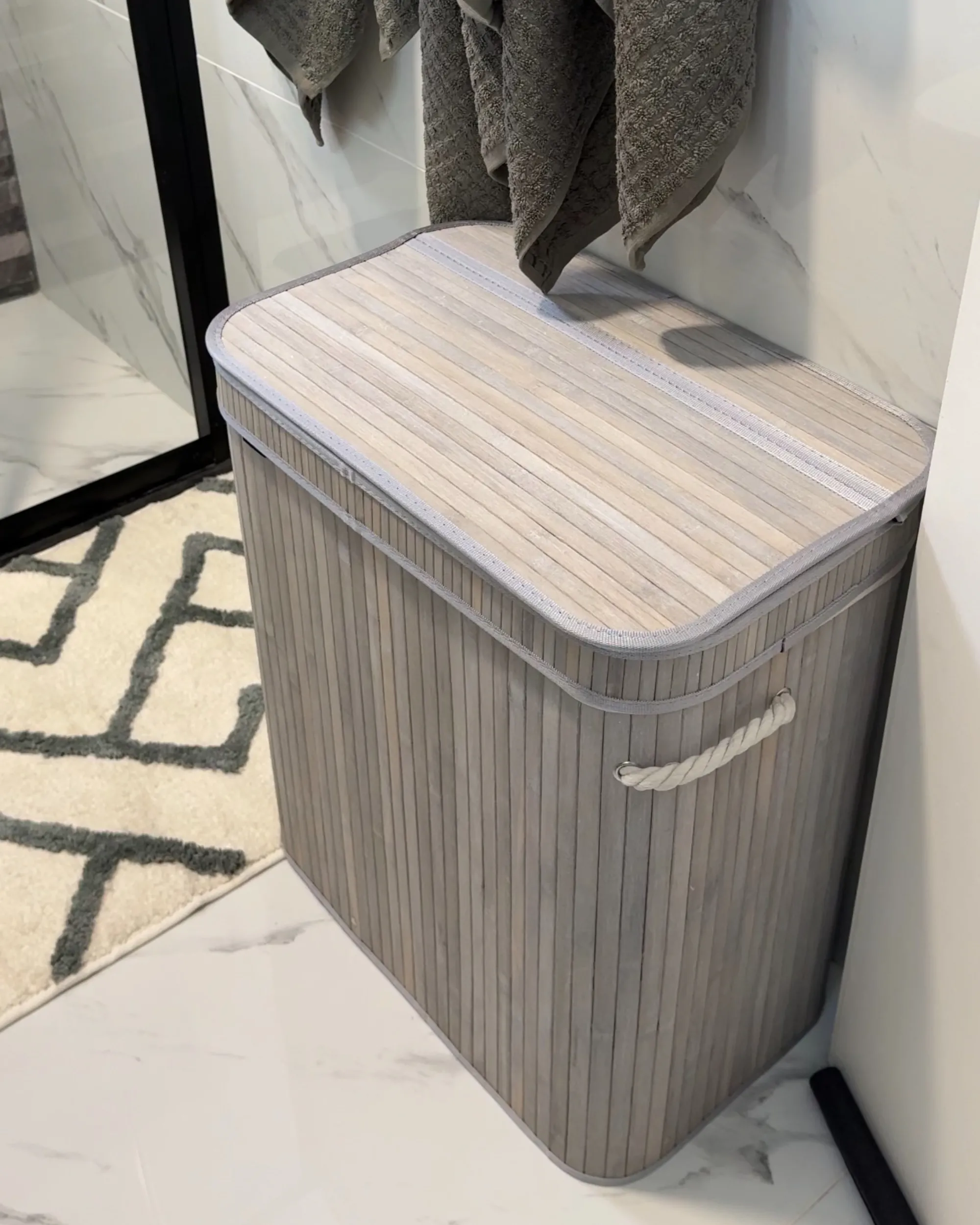 Mand KALTHOTA Bamboehout Grijs 100 L