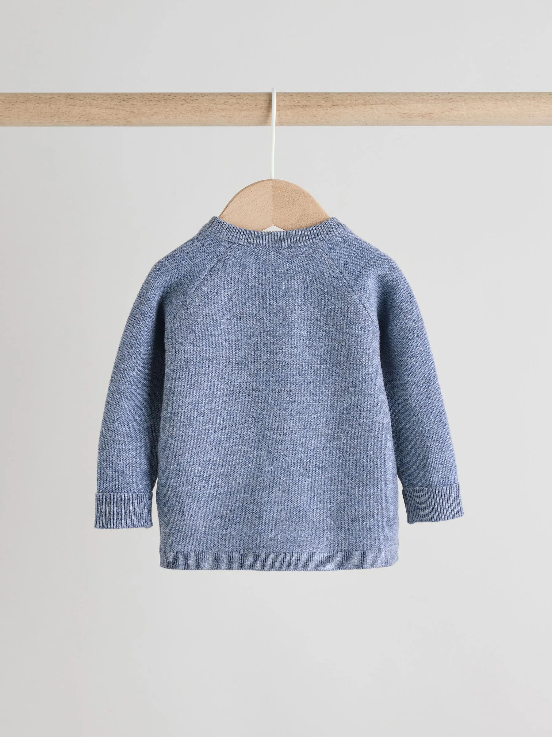 Blauw - Babyset met gebreide trui en legging (0mnd-2jr)