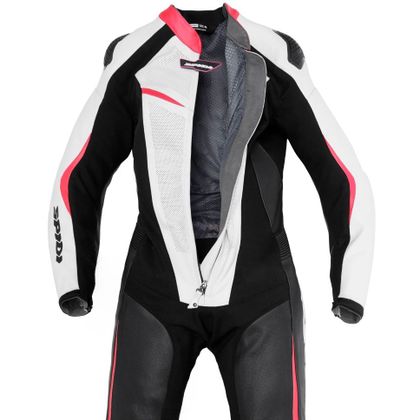 Combinaison Spidi TRACK LADY PERFORATED PRO - Noir / Rose