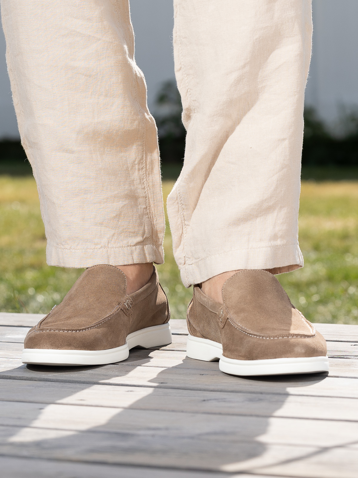 Gregers - Sport Loafer taupe suede - Trapes Sko