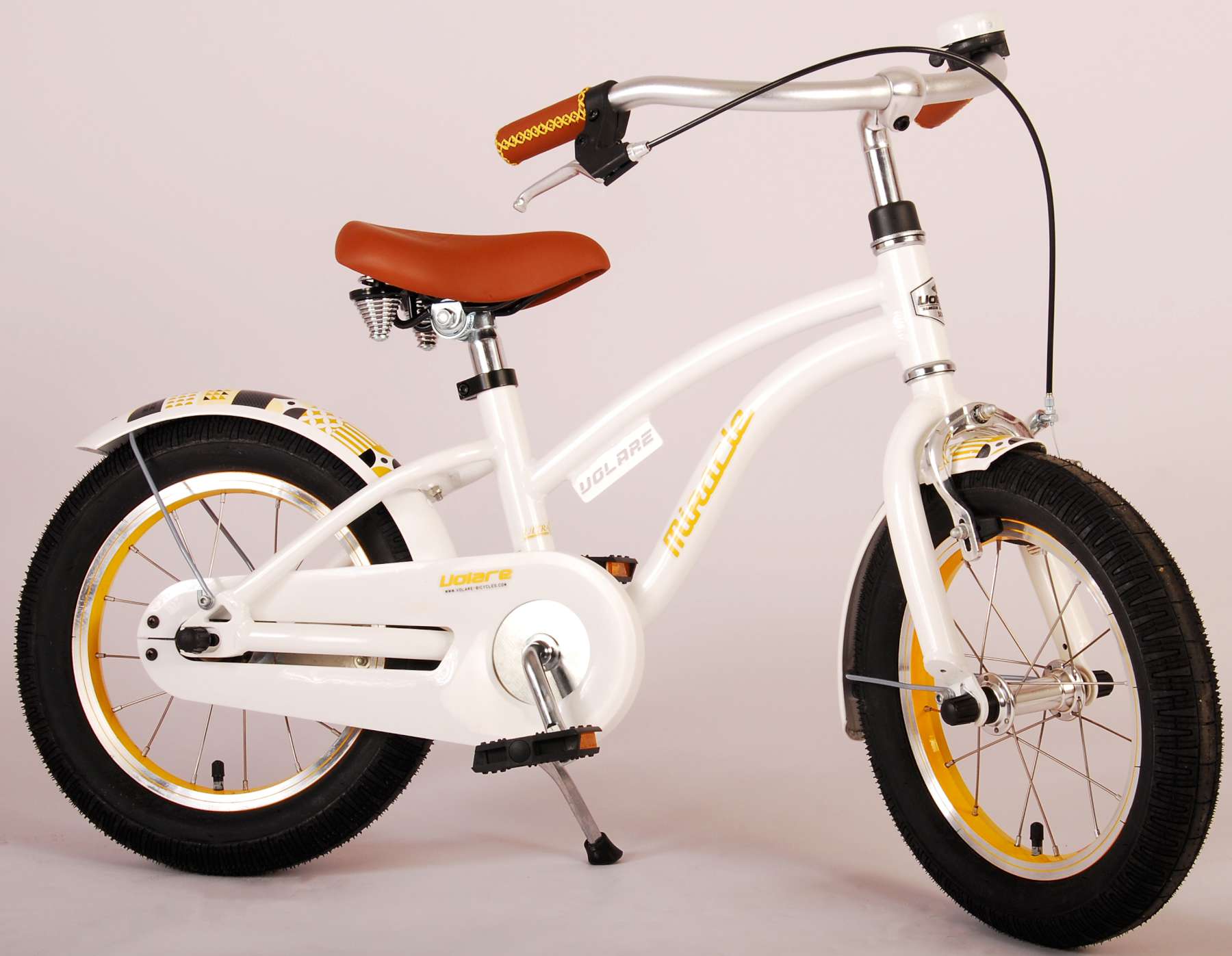 TPFSports Miracle Cruiser Kinderfahrrad - Mädchen - 14 Zoll - Rücktritt + Handbremse - Mattschwarz