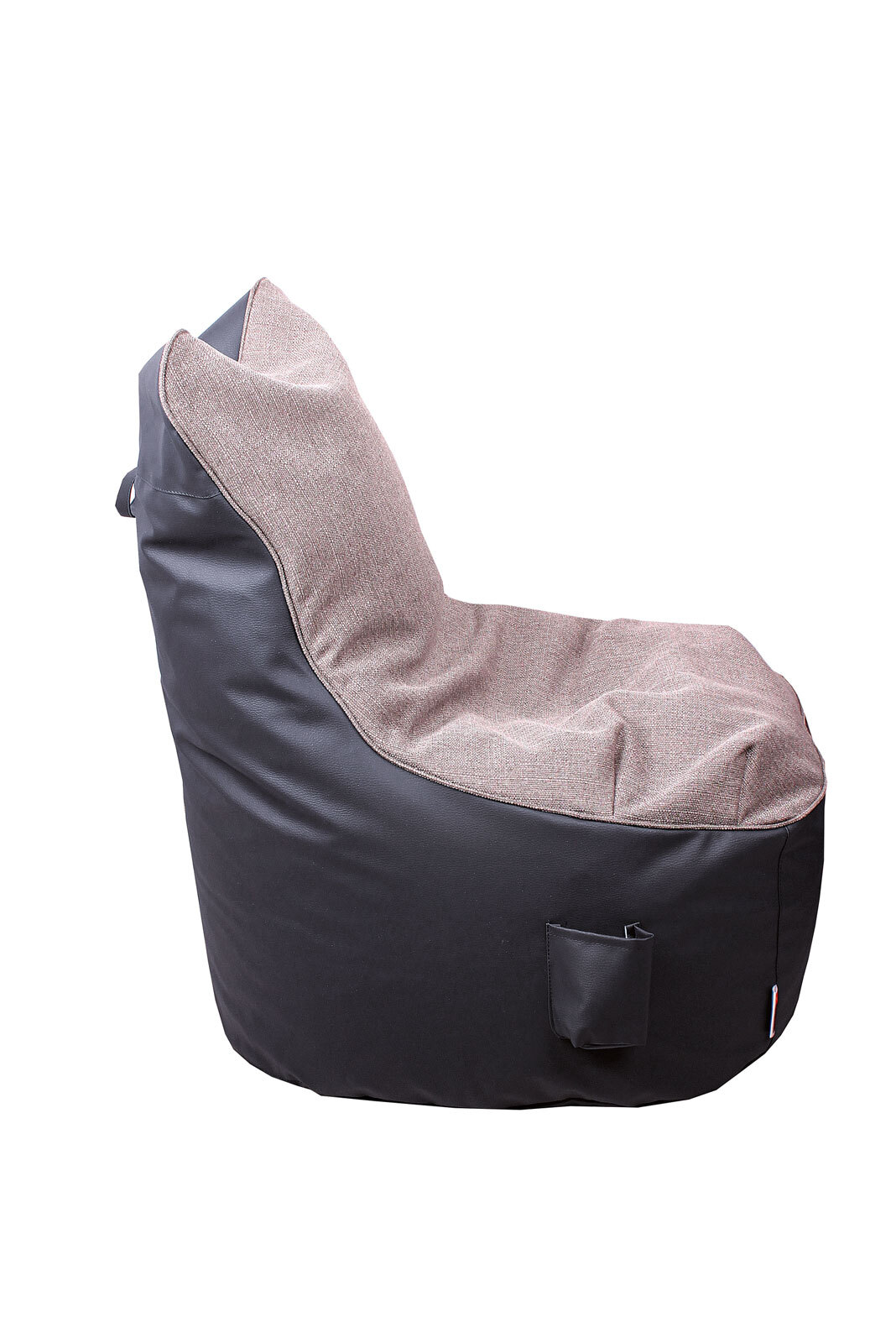 Sitzsack Monza Lederlook Dunkelgrau/Grau 60 x 65 x 95 cm