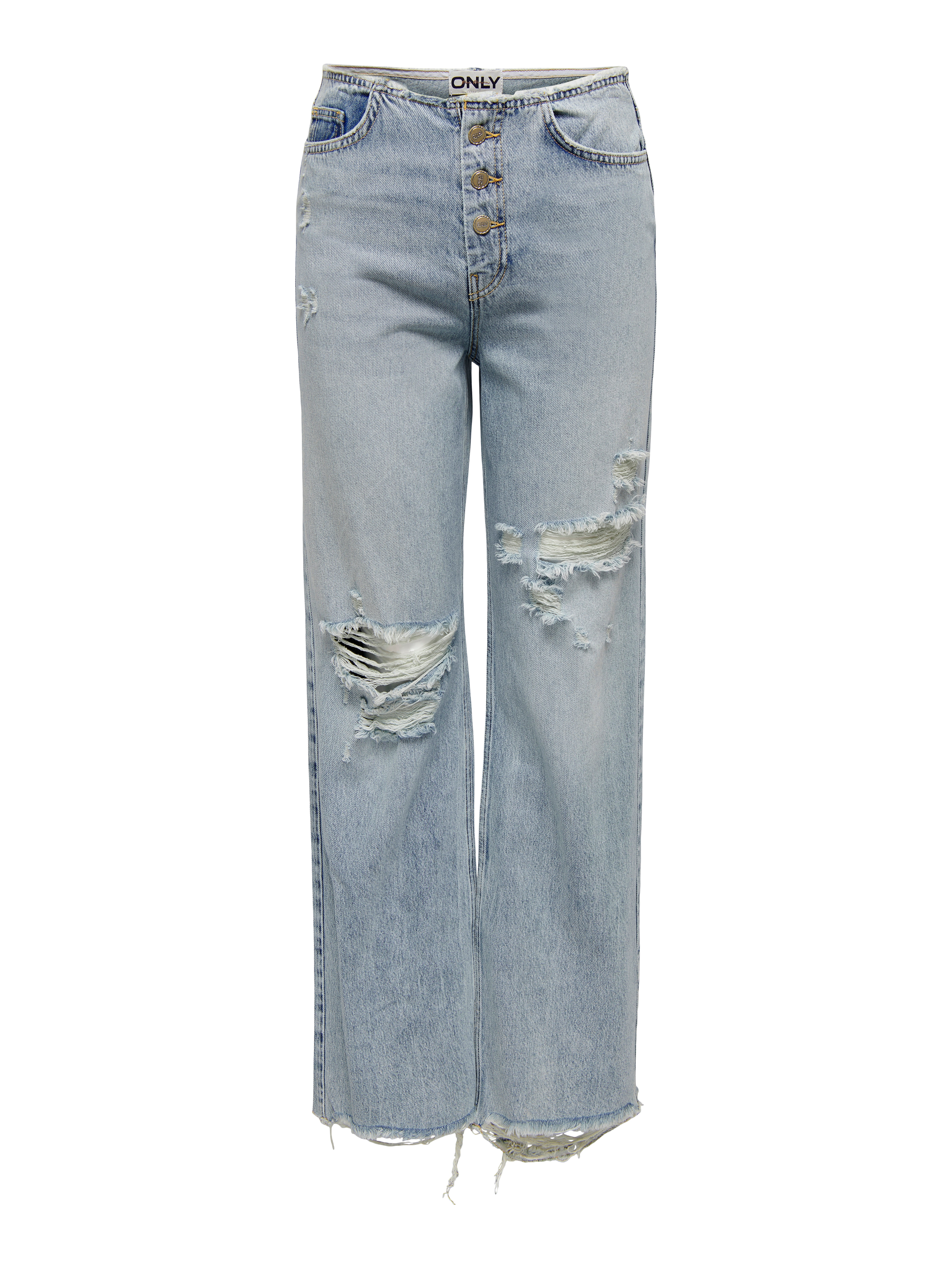 ONLKIKI Hohe Taille Weiter Beinschnitt Jeans Medium Blue Denim