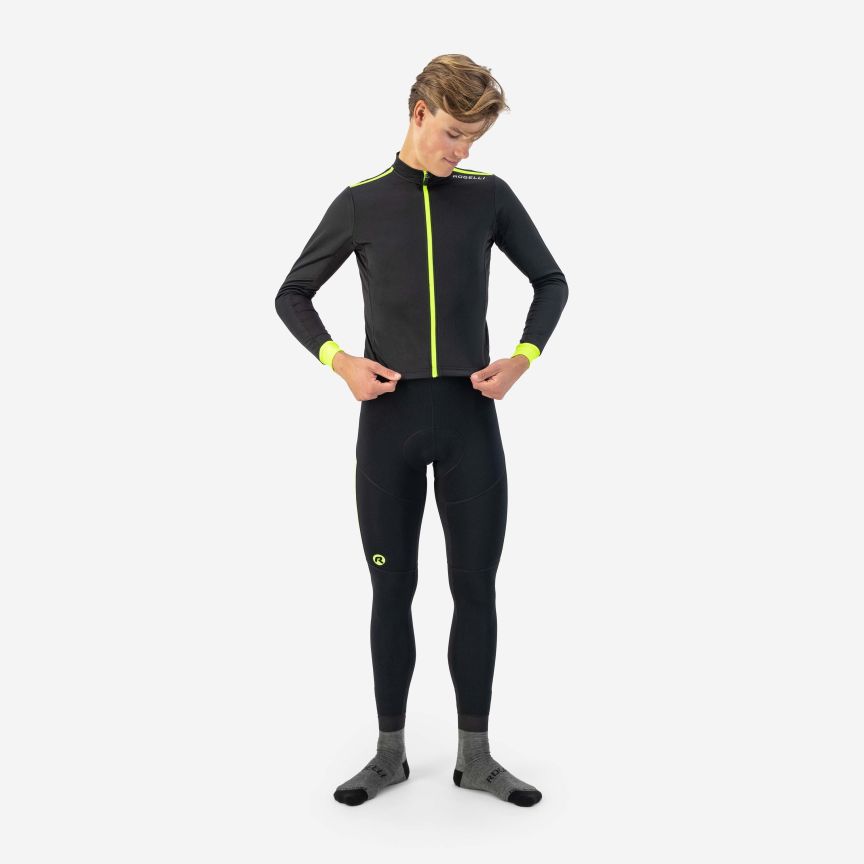 Rogelli Core Langeærmet Cykeltrøje Sort/Neon