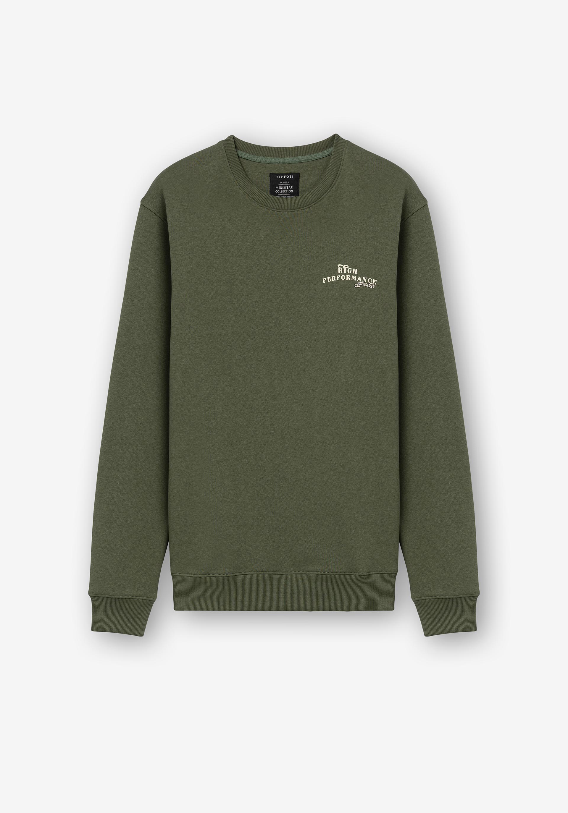 Sweatshirt com Estampado e Bordado Frontal