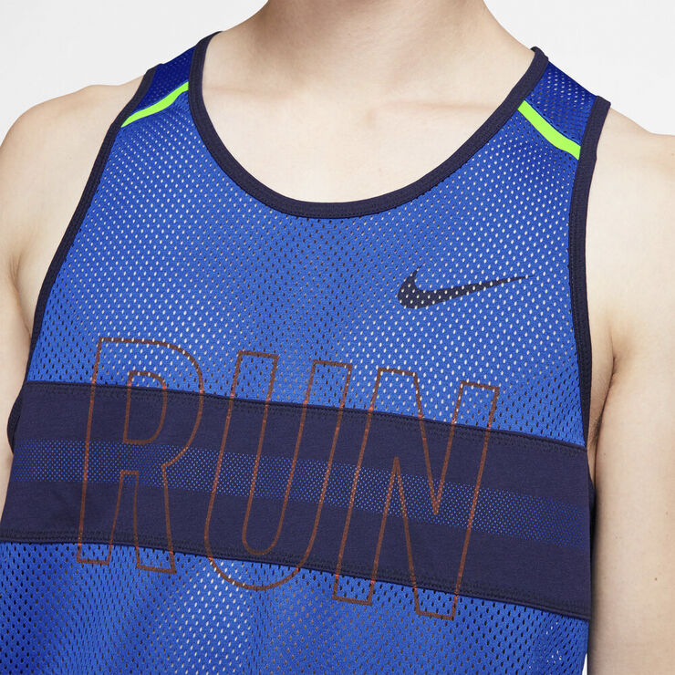 Nike Mesh Running Tank Blå