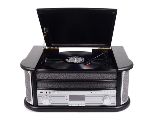 DENVER - Platine tourne disque Lecteur de disques vinyles mrd-51 black radio dab/fm, cd, ca...