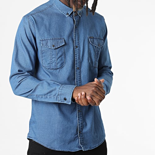 Chemise Jean Manches Longues W-323 Bleu Denim