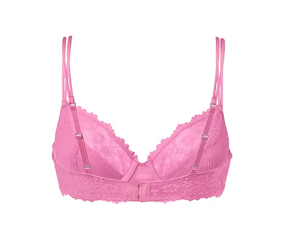Bügel-BH mit Spitze, pink