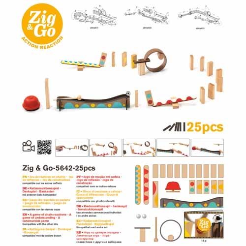 Djeco kettingreactiespel zig & go - 25st
