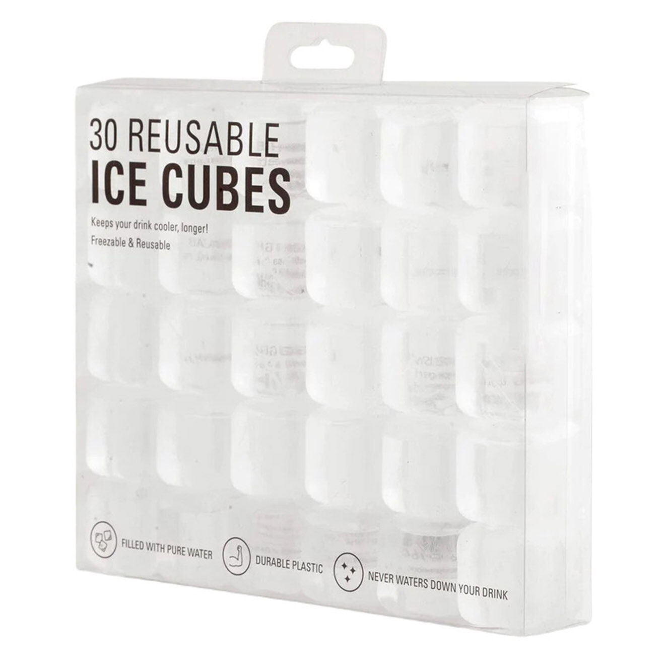 Kooduu Glaçons réutilisables pour enceinte lumineuse transparents