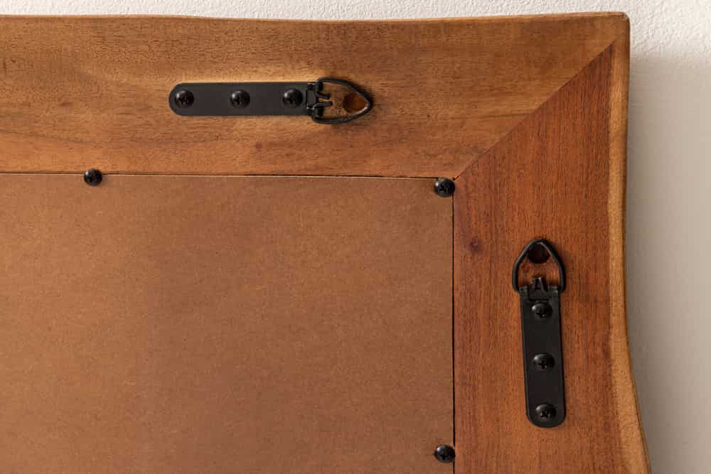 Massiver Spiegel MAMMUT 160cm braun Akazienholz Baumkante Wandspiegel