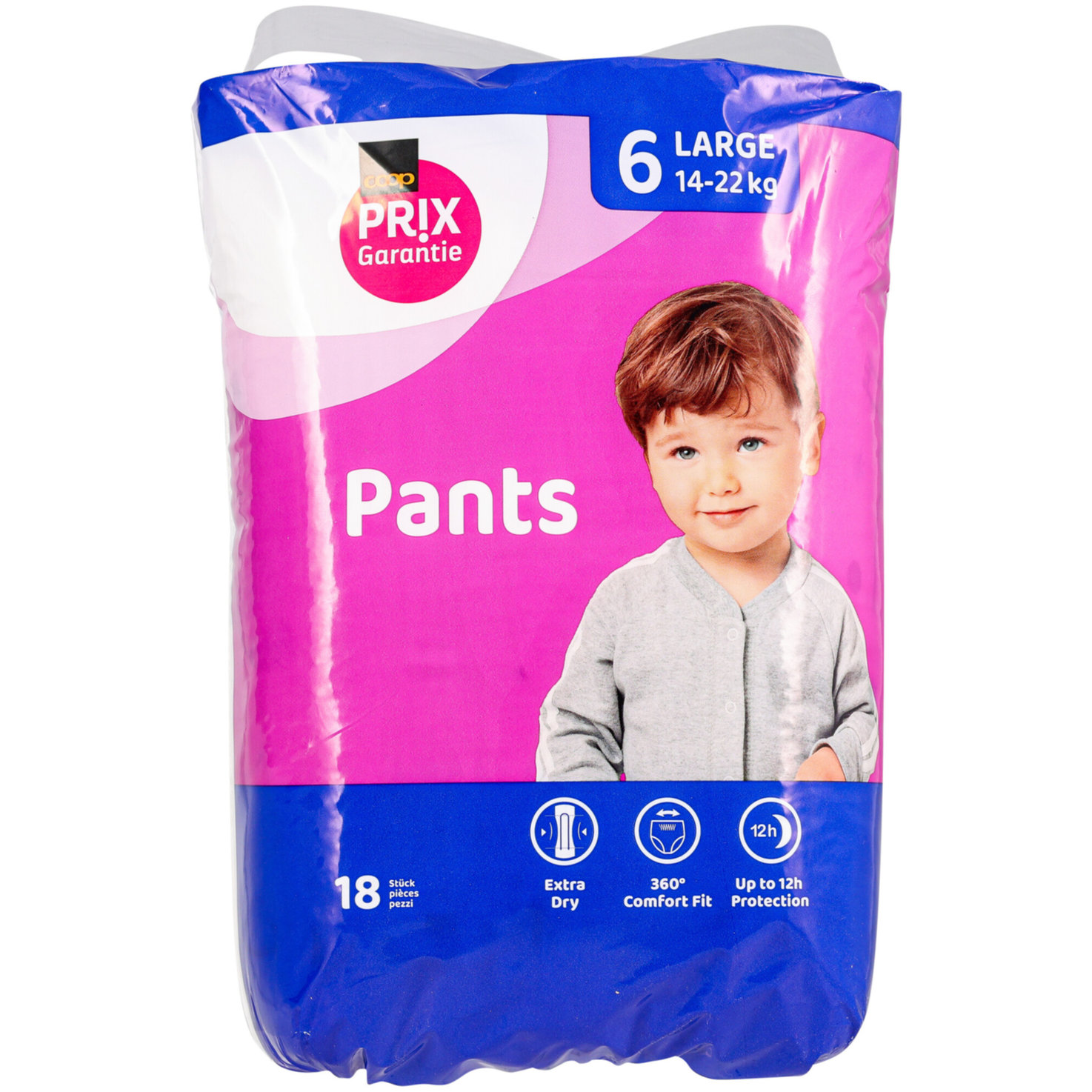 Prix Garantie Baby Pants Large Grösse 6, 14-22kg, 18 Stück