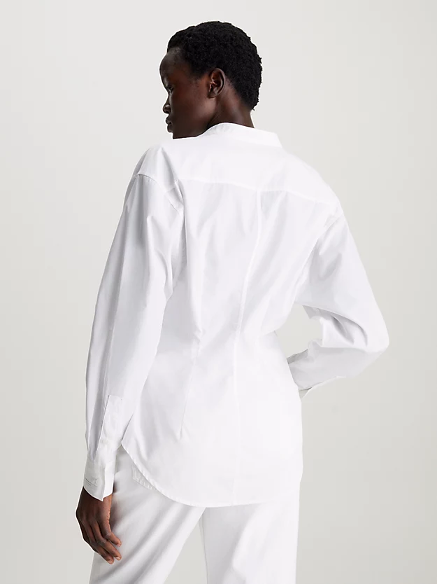 Camisa de algodão transpassada