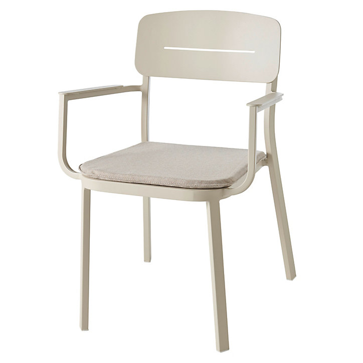 Fauteuil de jardin GoodHome Santorin en aluminium et polyester (pes) - Coloris sable - Hauteur 80,8 cm