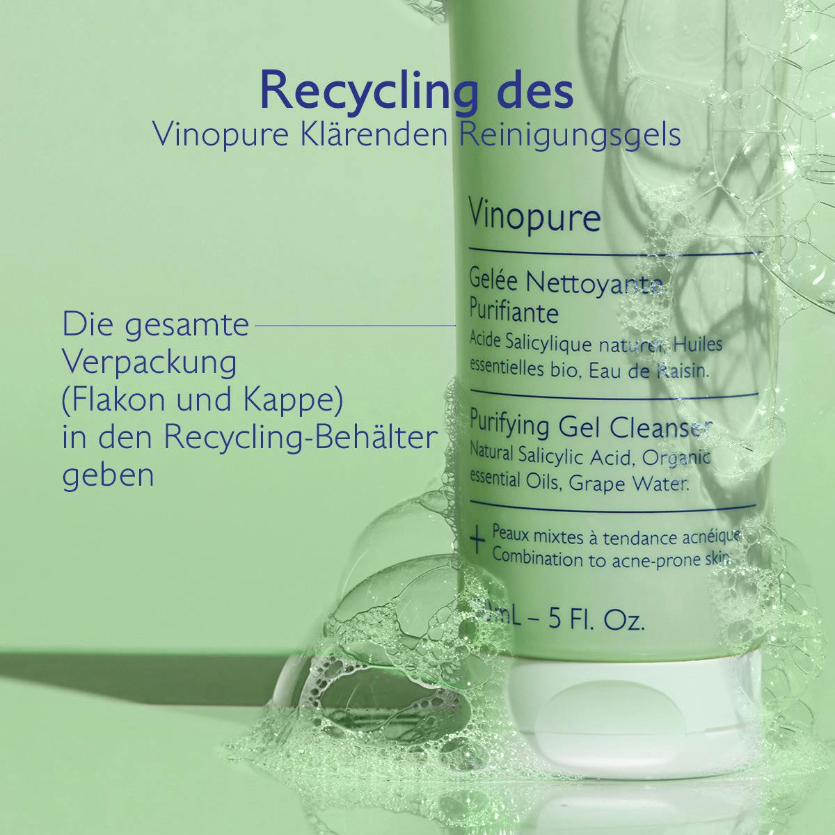 Caudalie - Vinopure Klärendes Reinigungsgel mit Salicylsäure, 150ml