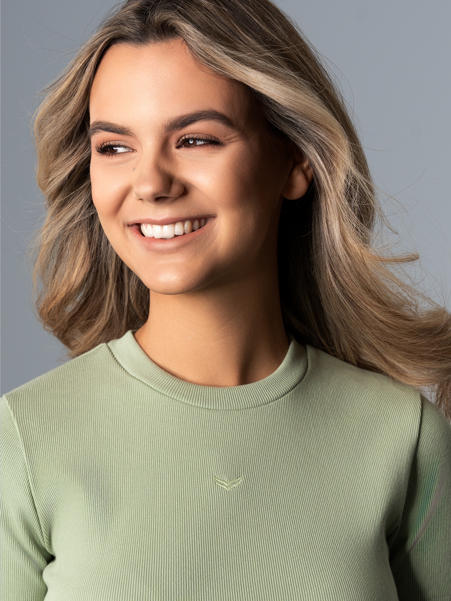 Modisches Crop-Top Green tea