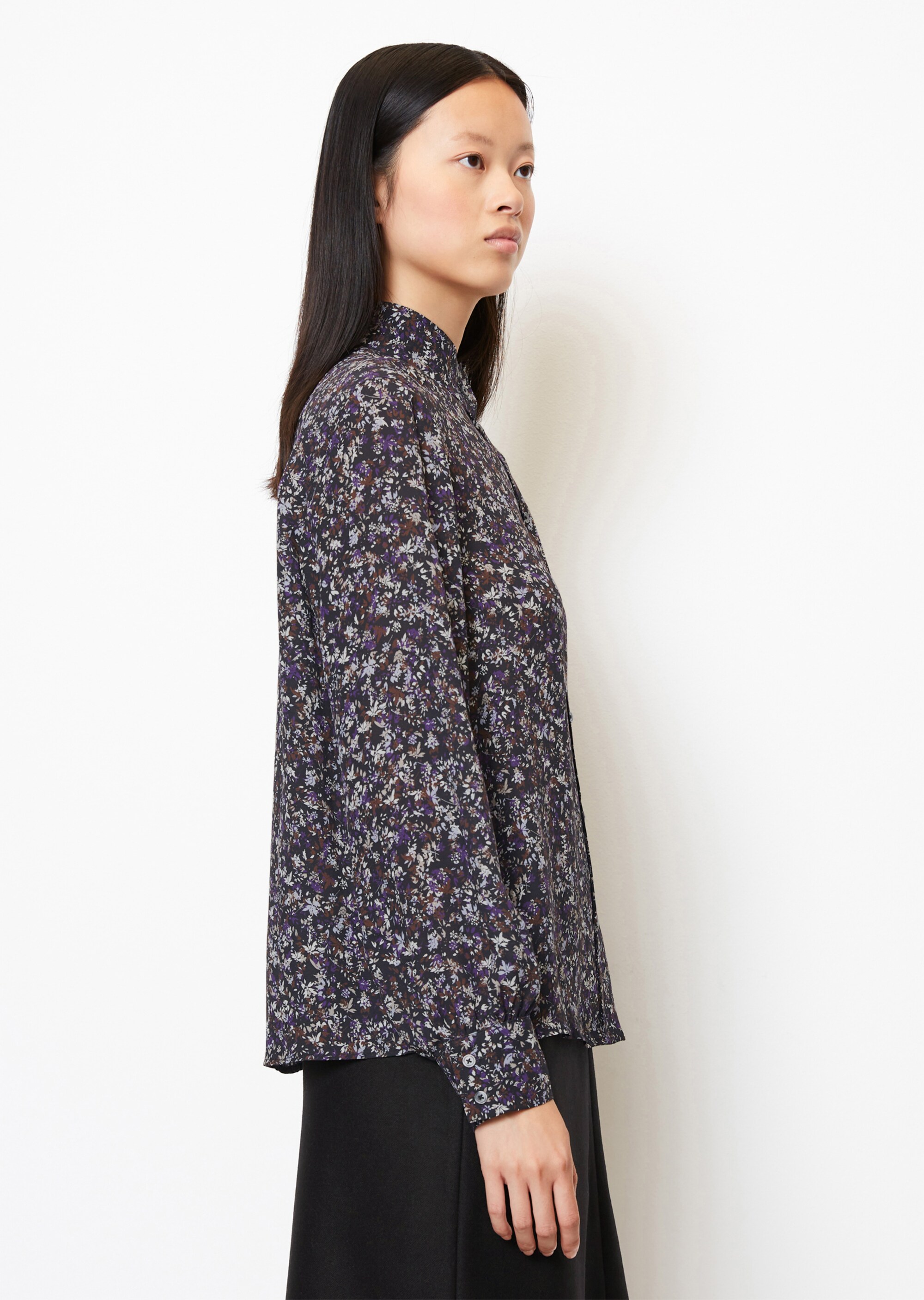 Allover-Print-Bluseaus Cupro-Viskose-Mix