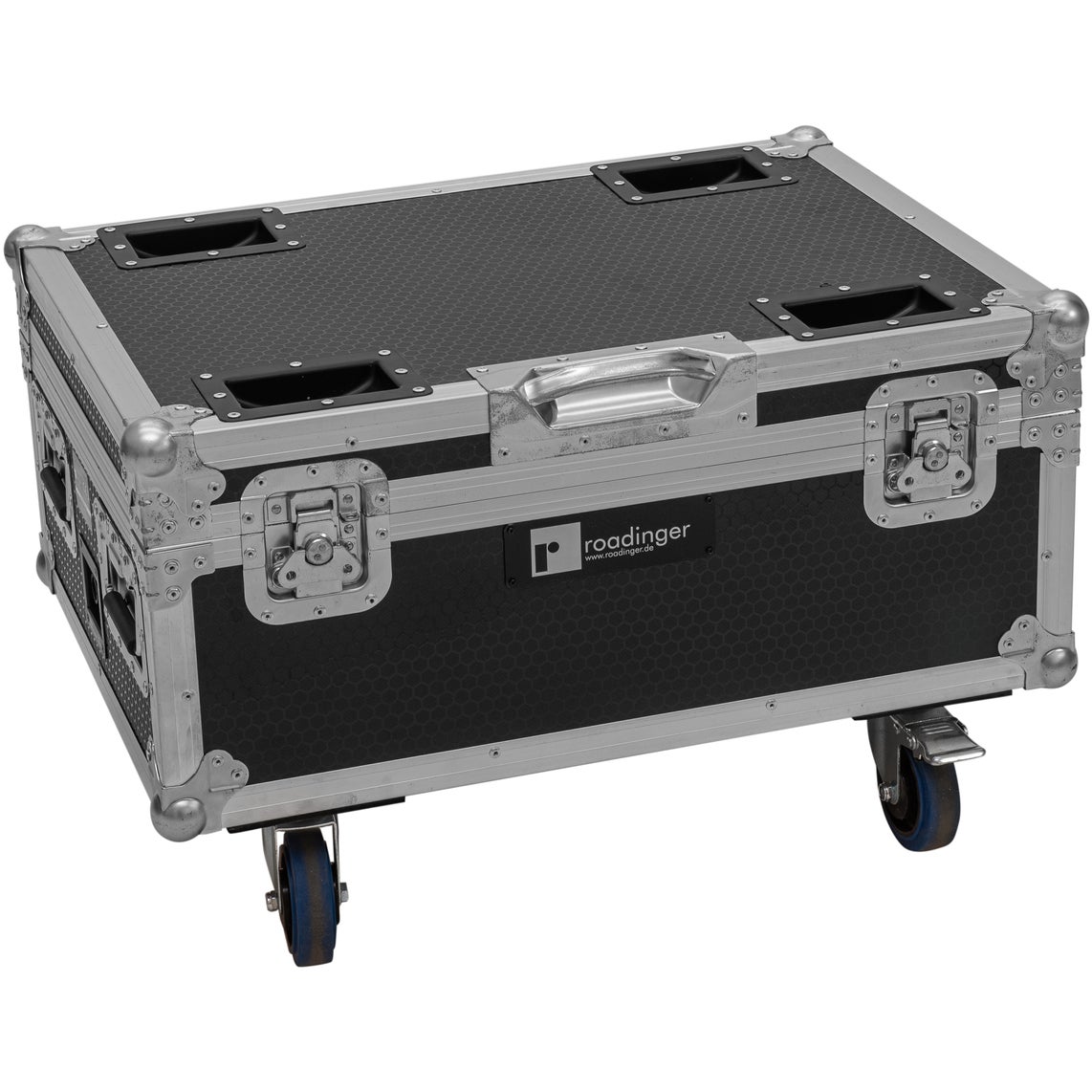 Roadinger Flightcase 6x AKKU IP TL-3 QCL Trusslight CRMX met oplaadfunctie en wielen