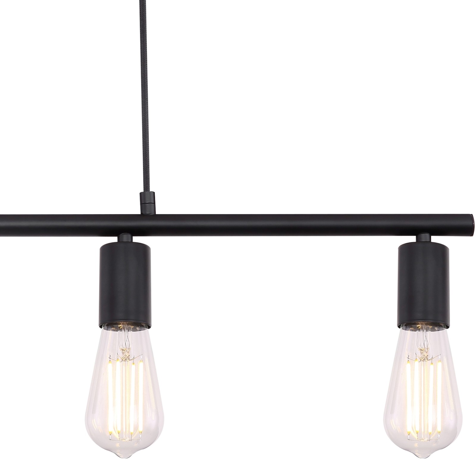 Pendelleuchte - schwarz - Metall - 120 cm hoch