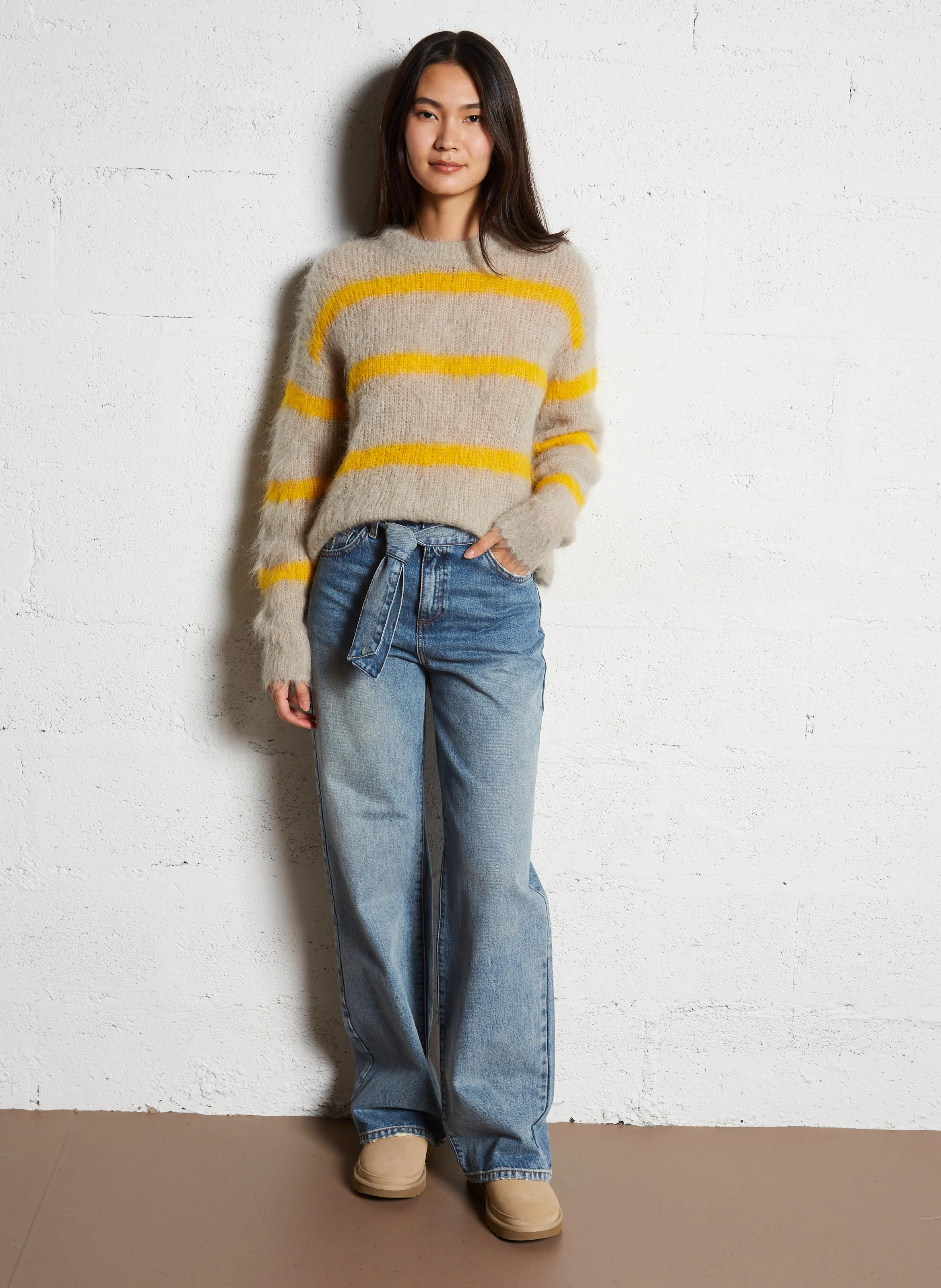 EUGENE - Jean flare en coton | Bleu