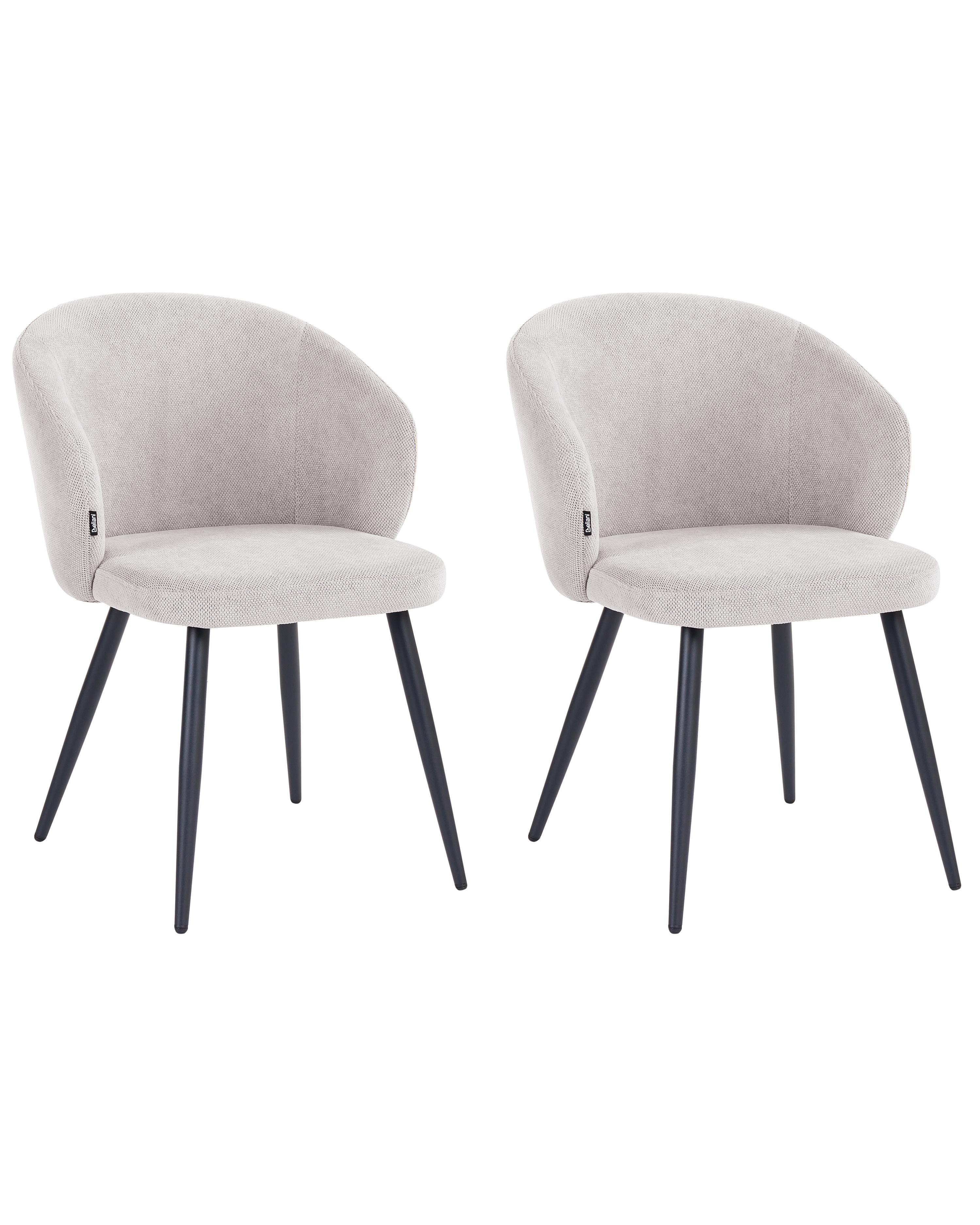Set van 2 eetkamerstoelen MOUNDVILLE Stof Gebroken wit