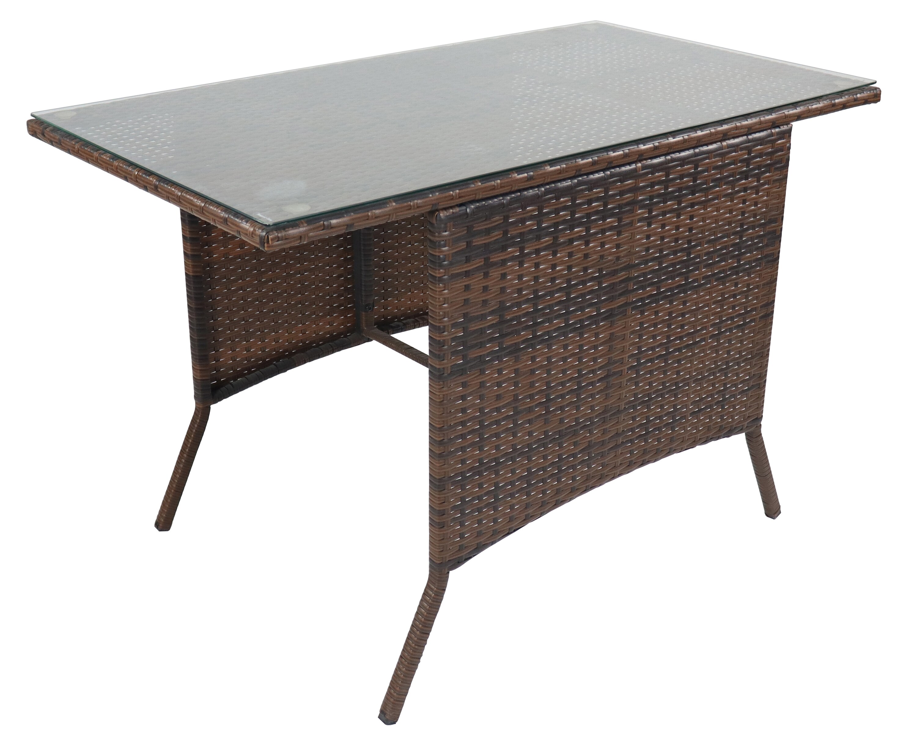 VCM Rattan Balkontisch Gartentisch Tisch Garten Camping 114x64 Raloso