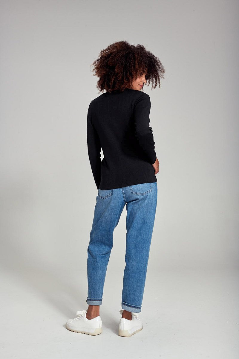 Cardigan col V - laine et acrylique