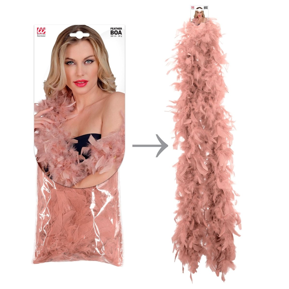 Roze Boa Veren 1,8m